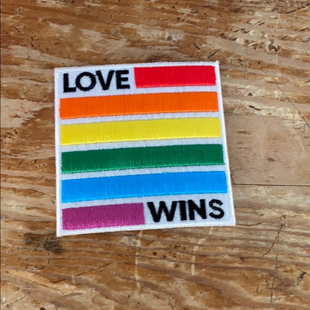 Love wins iron on patch